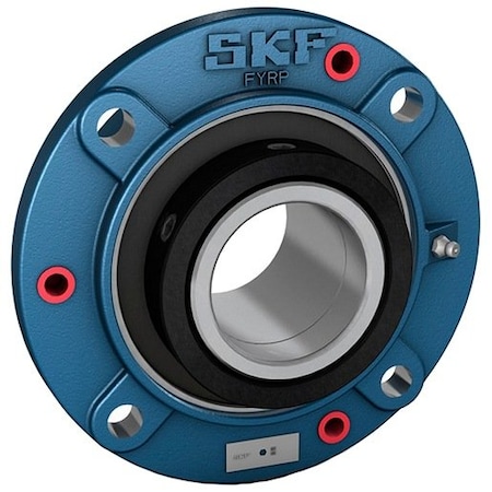 Skf Flange Block Bearing; 4 Bolt Round Flange Cartridge; 1-1/2 in. Bore; 4.4 in. Bolt Circle Diameter F4BRP 108-SRB-SRE